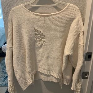 Off-White Reversible Ripped Sweater